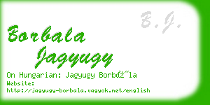 borbala jagyugy business card